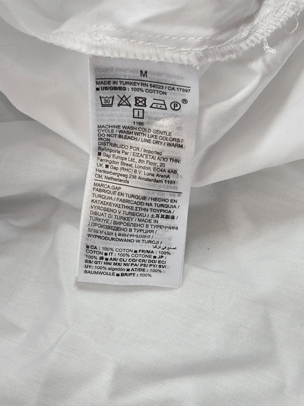 NWT GAP Maternity Popover Shirt Small White 8505 - Picture 8 of 11